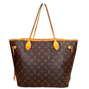 Authentic Louis Vuitton Tote Bag Neverfull MM Monogram Used LV Handbag Vintage
